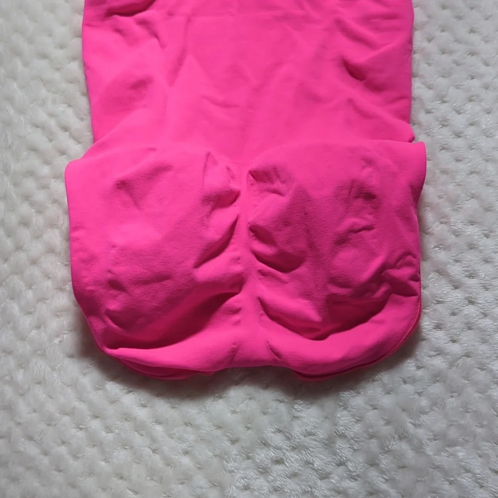 Skims Sculpting Bodysuit Brief With Snaps in Flamingo Pink - Picture 6 of 9